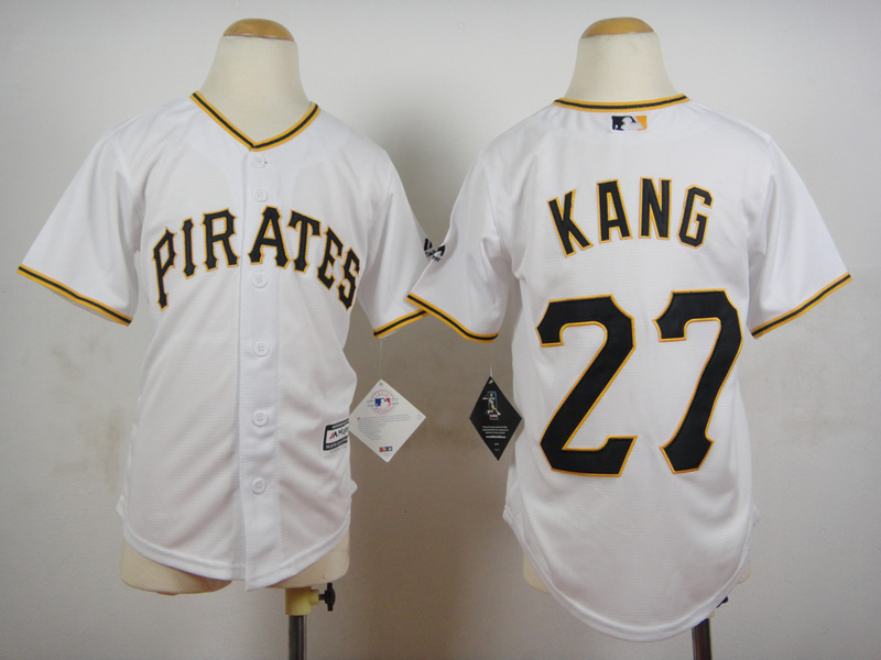 Youth Pittsburgh Pirates #27 Kang White MLB Jerseys